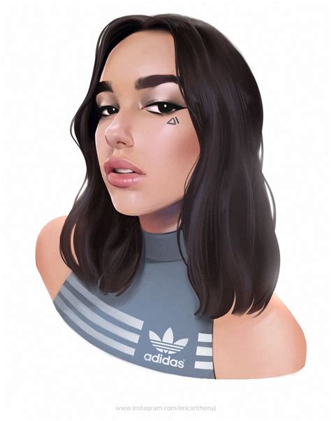 Artstation Dua Lipa Eric Anthony Johnson Retrato Digital Lindos