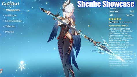 Genshin Impact Lvl 90 Shenhe Damage And Skills Showcase Support Dps