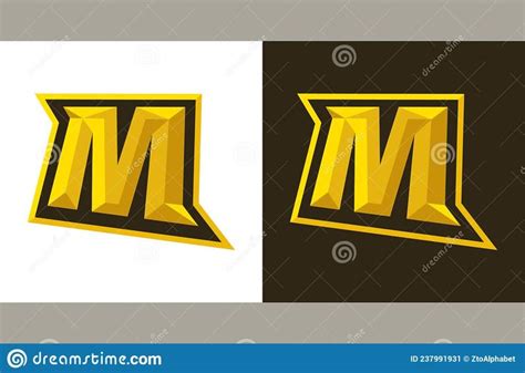 Esports Logo Initial M Gaming Logotype Stock Vector Illustration Of