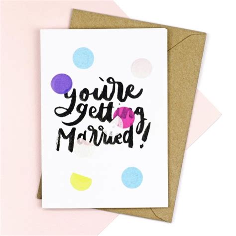 Youre Getting Married Confetti Card A6 Annie Dornan Smith Design Illustrated Paper Goods