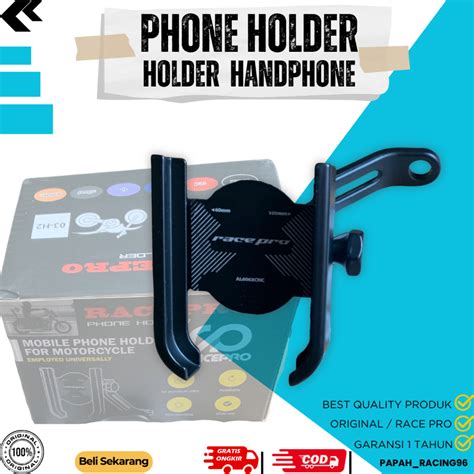 Jual Holder HP Besi Sepeda Motor Besi Stang Spion Gojek Grab Motor