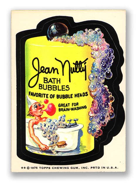 Wacky Packages Topps 15th Series Jean Nutty Bubbles