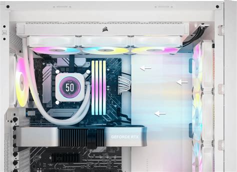 Icue 5000d Rgb Airflow Mid Tower Case True White 3x Af120 Rgb Elite