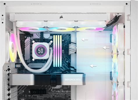 ICUE 5000D RGB AIRFLOW Mid Tower Case True White 3x AF120 RGB ELITE