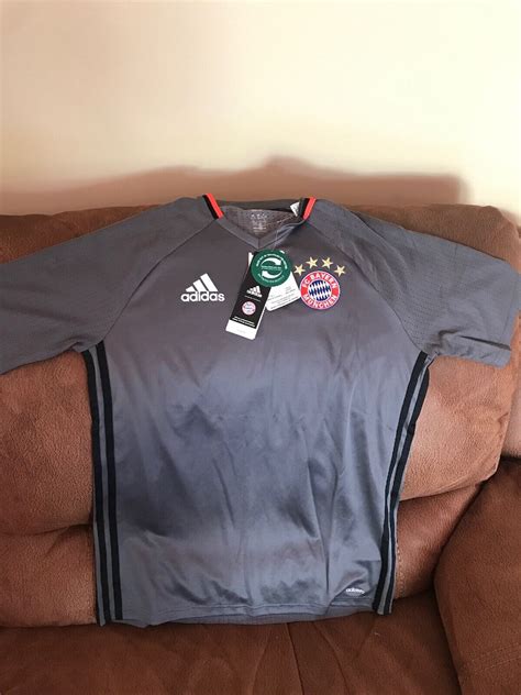 Adidas Adizero Bayern Munich Training Soccer Gray Jersey Nwt Size Xl