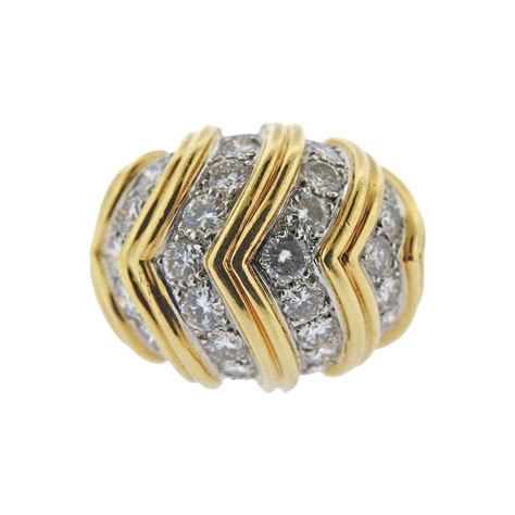 Bold Tiffany And Co Paloma Picasso Hammered Gold Dome Ring At 1stDibs