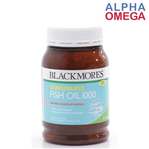 Jual BLACKMORES ODOURLESS FISH OIL 1000mg SUPLEMEN OMEGA 3 ISI 200