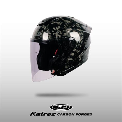 Jual Njs Kairoz Carbon Forged Helm Half Face Shopee Indonesia