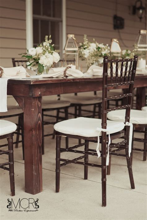 Elegant Rustic Backyard Wedding By Mcr Design Group Dinning Table