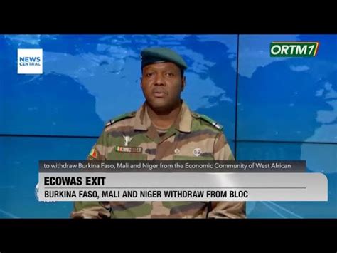 Burkina Faso Mali And Niger Announce Immediate Ecowas Exit Youtube