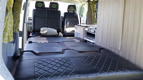 Vw T5 Interior Leather Interior Upholster Black Leather Green