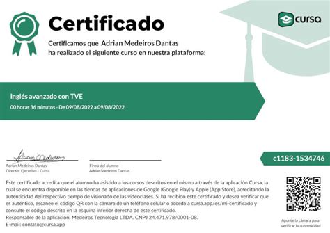 Mi Certificado En Cursa Cursa Cursos Online Gratuitos Certificado