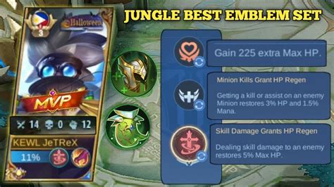 14KILLS BARATS JUNGLE BEST EMBLEM SET UNLI LIFESTEAL MANA REGEN