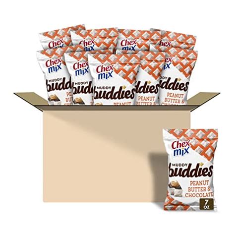 Chex Mix Muddy Buddies Peanut Butter And Chocolate Snack Mix 7 Oz Pack Of 10