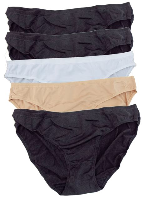 Marks And Spencer M Assorted Pack No Vpl Microfibre Low Rise Bikini Knickers Size To