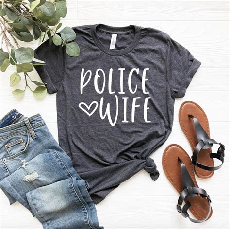 Police Wife Unisex T Shirt Police Wife Shirt Police Wife Etsy