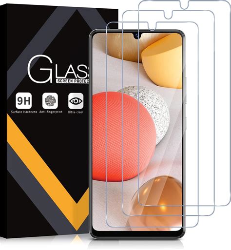 Eouine Screen Protector For Samsung Galaxy A42 5g 3 Pack Hd Clear Tempered Glass