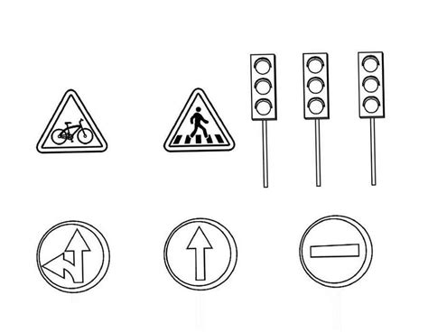 Traffic Sign Coloring Page