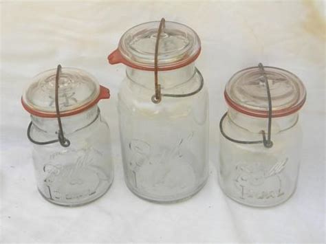 Lot Of Antique Ball Ideal Canisters Jars Wlightning Lids And 1908 Patent