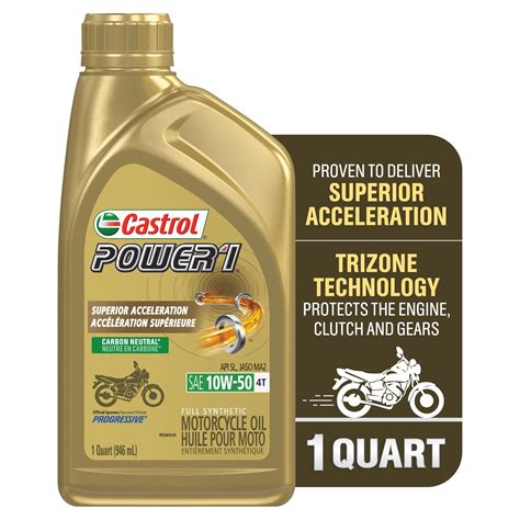 Castrol Power T W Full Synthetic Motorcycle Oil Quart