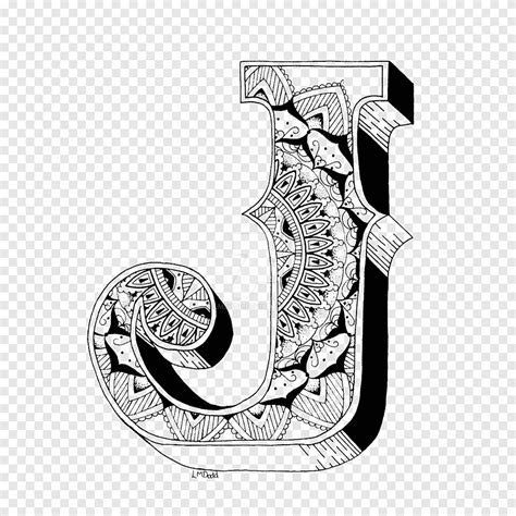 Mandala Alphabet Letter H J Png PNGEgg