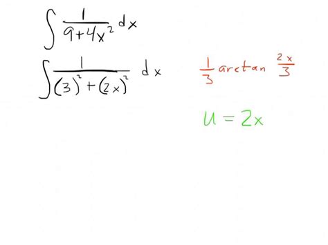 Lesson 5 12a Integrals Leading To Inverse Trig Functions Youtube