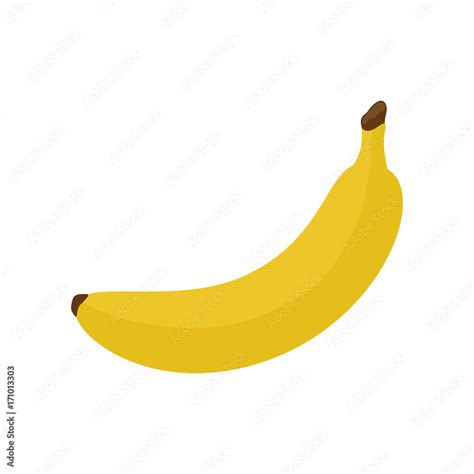 Banana Vector Illustration Yellow Banana Fruit Graphic Icon Or Print