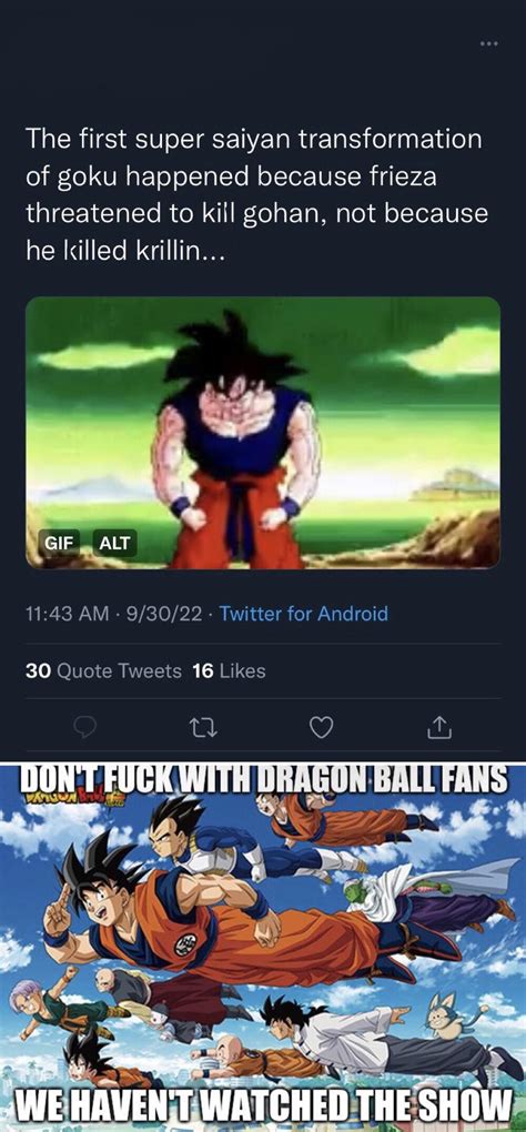 Dragon Ball Fans Will Never Prove This Meme Wrong R Ningen