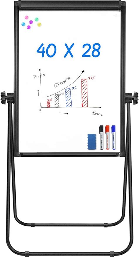 Stand White Board 40x28 Magnetic Dry Erase Board Flipchart Board Double Sided