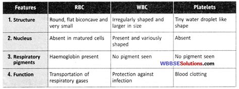 Wbbse Class Life Science Solutions Chapter Circulation Wbbse