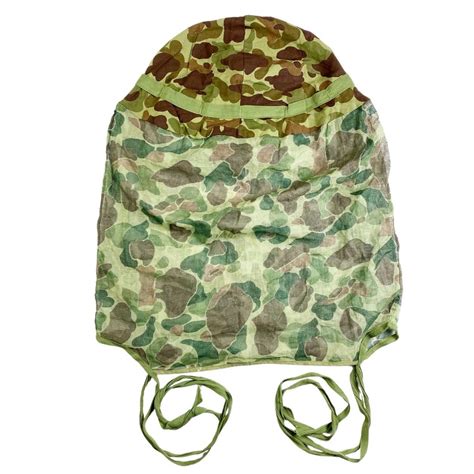 Original WWII USMC M1 helmet camouflage mosquito cover - Oorlogsspullen ...