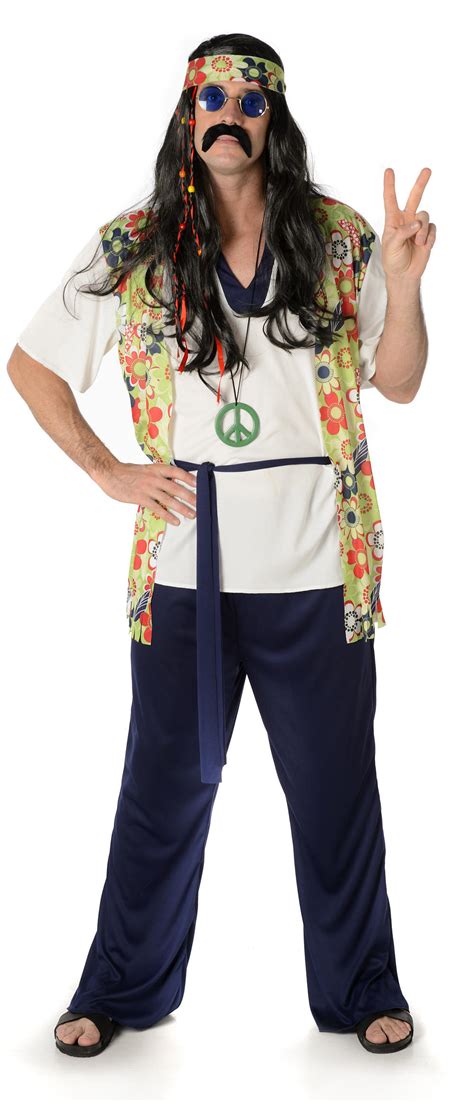 Cool Hippie Guy Mens Costume 1960s And 1970s Costumes Mega Fancy Dress