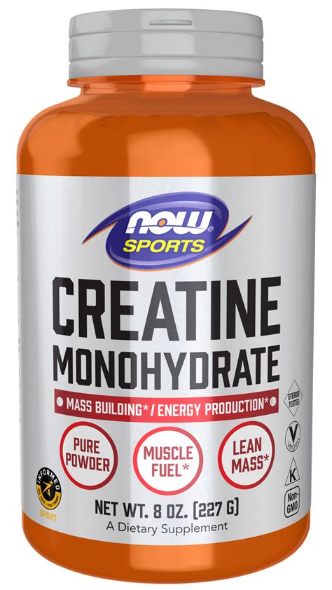 Creatine Monohydrate 750 Mg Veg Capsules Now Foods