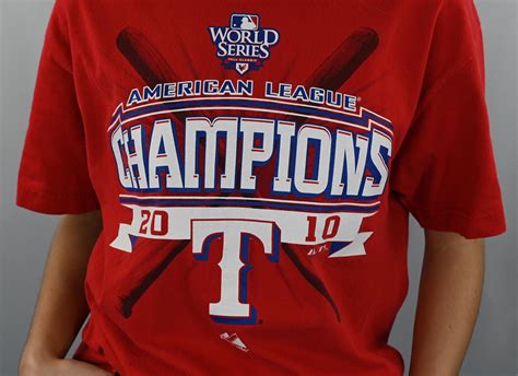 Texas Rangers 2010 World Series Red Cotton T Shirt Taille M Etsy