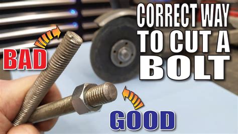 How To Cut A Bolt Without Damaging The Threads Youtube