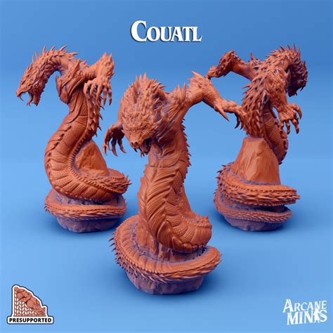 3d Printable Couatl By Arcane Minis