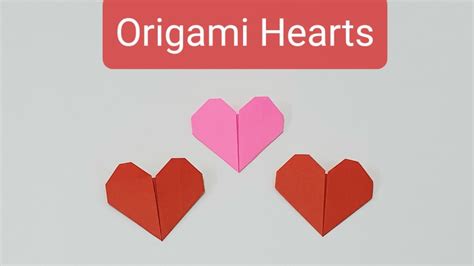 Origami Heart Step By Step Easy Paper Hearts Youtube