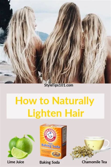 Natural Ways To Lighten Hair How To Lighten Hair Lighten Hair Naturally Lighting Hair Naturally