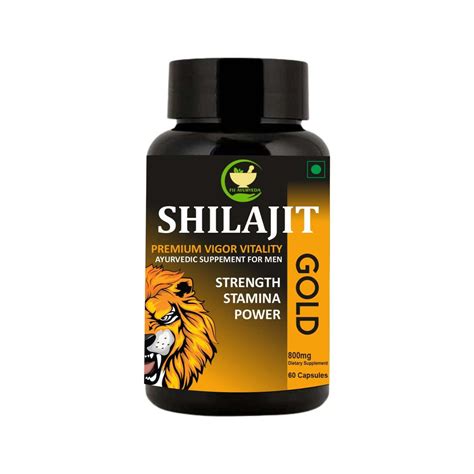 Buy Fij Ayurveda Shilajitshilajeet Gold Capsule Shudh Ayurvedic Shilajit Unisex 800mg 60