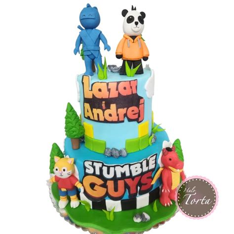 Stumble Guys Spratna Torta Sa Figuricama