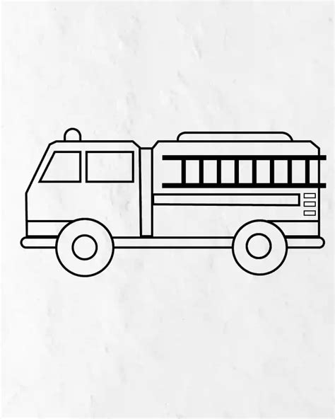 How To Draw Fire Truck In Simple And Easy Steps Guide