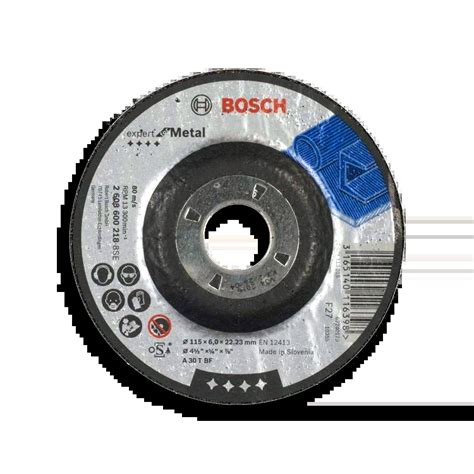 Disco Abrasivo Bosch 4½ x 1 4 x 7 8 A30TBF Desbaste Metal Maquitec