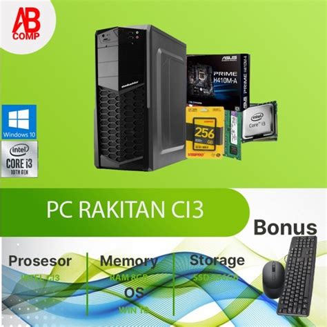 Jual Pc Rakitan Intel Core I Ram Gb Ssd Gb Nvme Shopee