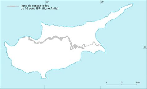 Chypre carte vierge Média Encyclopædia Universalis