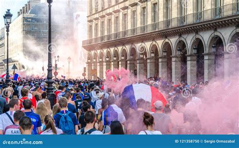 Celebration Of The Victory Of France In The World Cup 2018 They Are