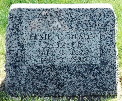 Elsie Carlina Olson Thomson 1879 1935 Mémorial Find a Grave