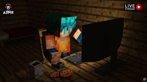 ASMR Noche Relajante De Minecraft Masticando Chicle Con La