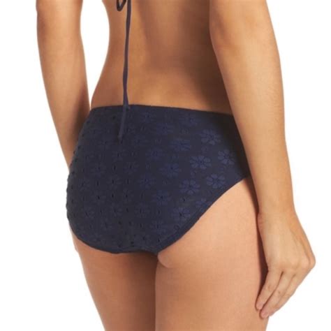 Robin Piccone Clarissa Bikini Bottoms In Navy Gem