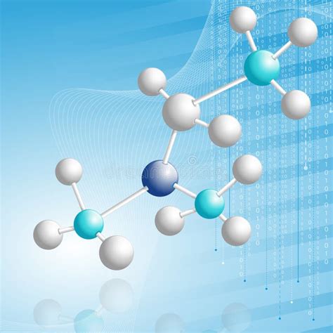 Abstract 3d Molecular Model Stock Vector Illustration Of Reflexing Molecular 11648160