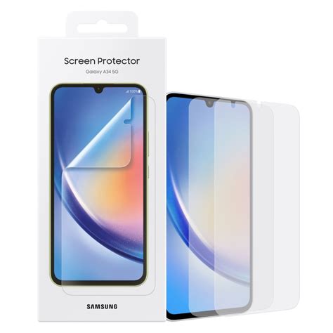 2x Películas de Proteção Frontal Samsung Galaxy A34 5G Transparente